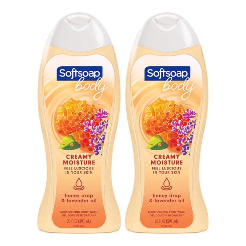 Softsoap Honey Drop & Lavender Oil Body Wash 20oz (591ml) (Pack of 2)