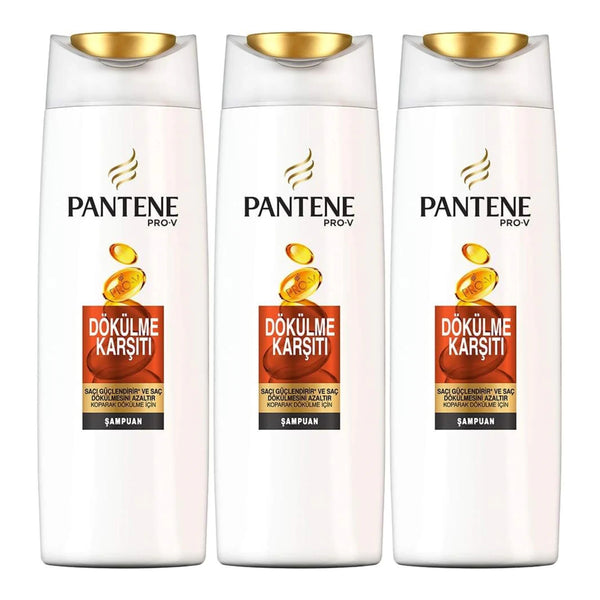 Pantene Pro-V Hair Fall Control (Dökülme Karşıtı) Shampoo, 300ml (Pack of 3)