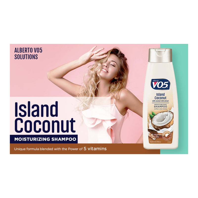 Alberto VO5 Island w/ Coconut Extract Moisturizing Shampoo, 12.5 oz (Pack of 2)