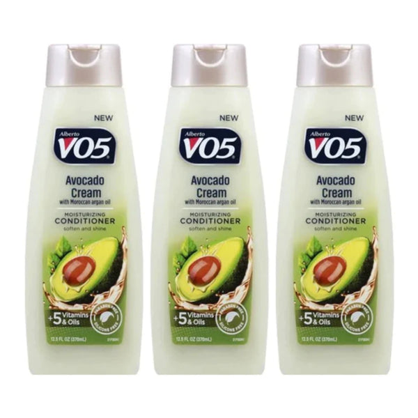 Alberto VO5 Avocado Cream w/ Moroccan Argan Oil Conditioner, 12.5oz (Pack of 3)