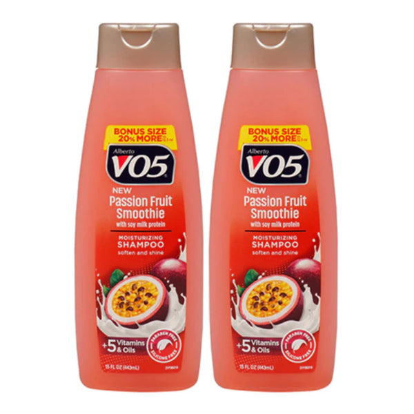 Alberto VO5 Passion Fruit Smoothie Soy Milk Shampoo, 15 oz. (443ml) (Pack of 2)