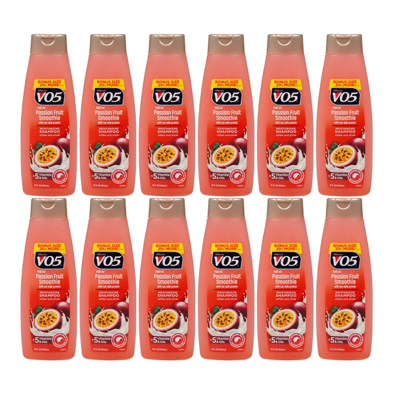 Alberto VO5 Passion Fruit Smoothie Soy Milk Shampoo, 15 oz. (443ml) (Pack of 12)