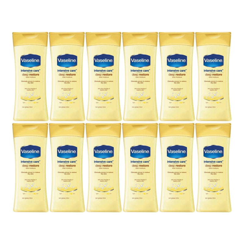 Vaseline Intensive Care Deep Restore Lotion, 100ml (Pack of 12)