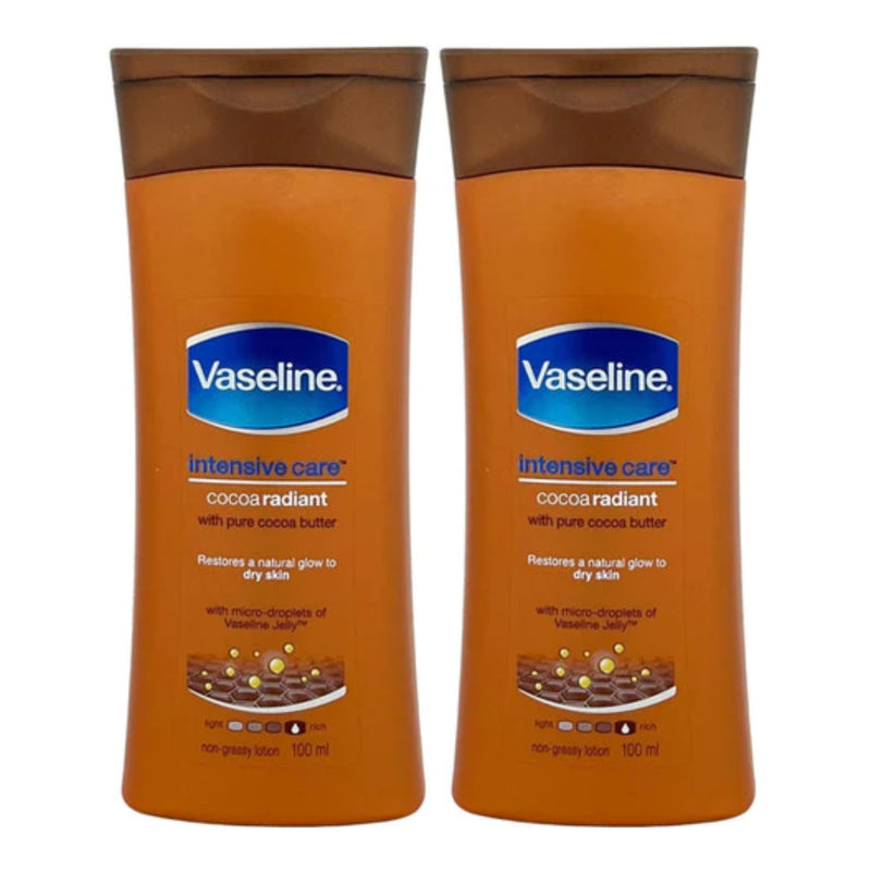 Vaseline Intensive Care Cocoa Radiant Lotion, 100ml (Pack of 2)