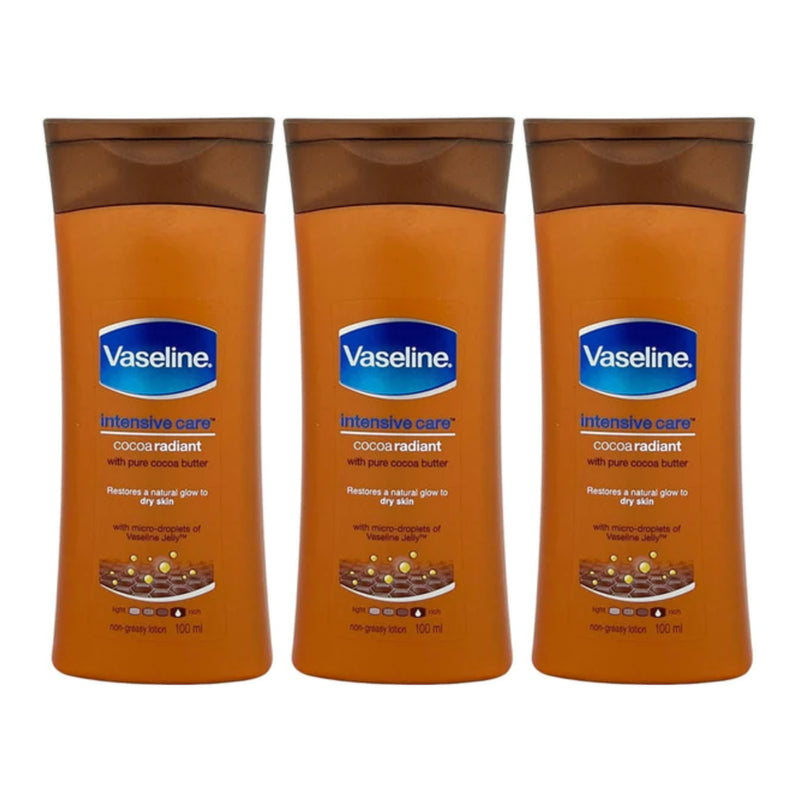 Vaseline Intensive Care Cocoa Radiant Lotion, 100ml (Pack of 3)