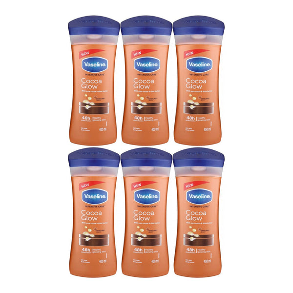 Vaseline Cocoa Glow Pure Cocoa & Shea Butter Lotion 400ml (Pack of 6)