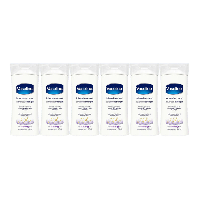 Vaseline Intensive Care Advanced Strength Lotion, 100ml (Pack of 6)