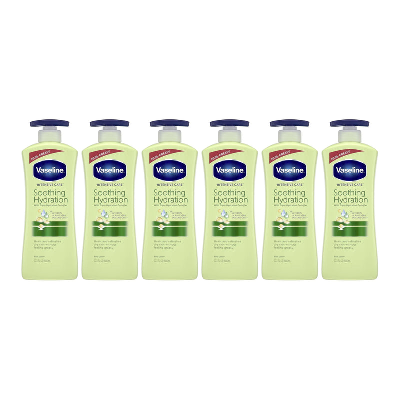 Vaseline Intensive Care Soothing Hydration Lotion, 20.3oz (600ml) (Pack of 6)