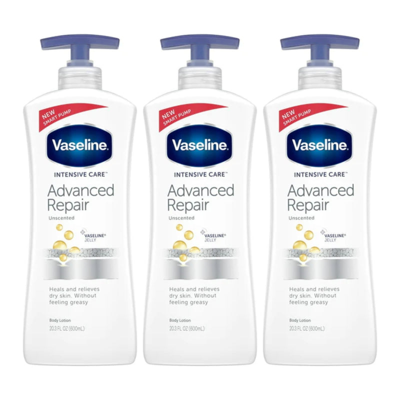 Vaseline Intensive Care Advanced Repair Body Lotion, 20.3oz (600ml) (Pack of 3)