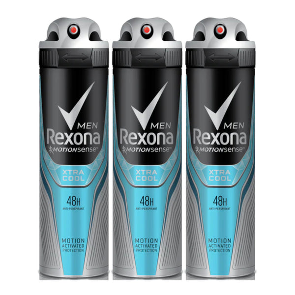 Rexona Motionsense Xtra Cool 48 Hour Body Spray Deodorant, 200ml (Pack of 3)