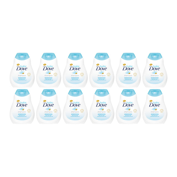 Baby Dove Rich Moisture Shampoo 100% Skin Natural Nutrients, 200ml (Pack of 12)