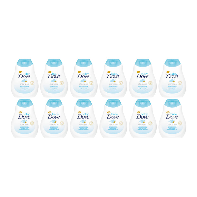 Baby Dove Rich Moisture Shampoo 100% Skin Natural Nutrients, 200ml (Pack of 12)