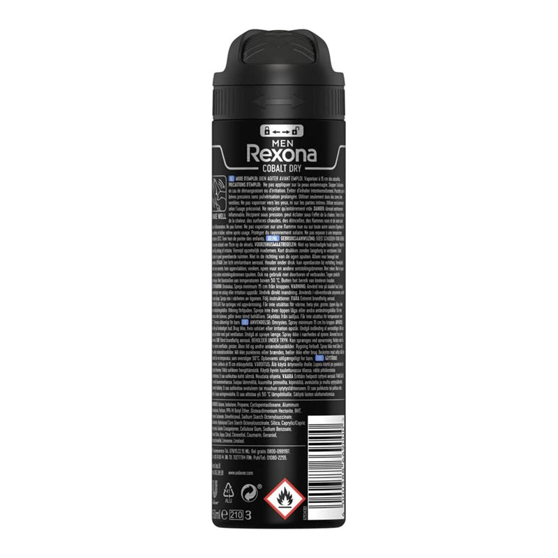Rexona Motionsense Cobalt Dry 48 Hour Body Spray Deodorant, 200ml (Pack of 2)