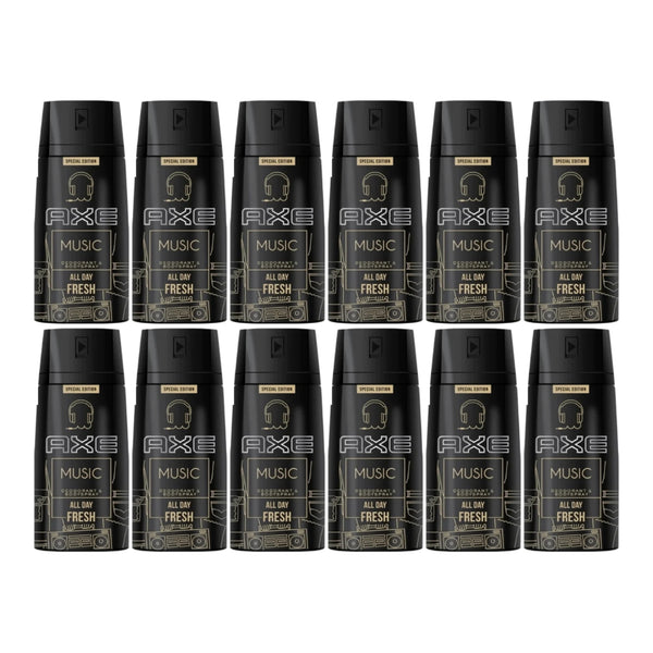 Axe Music Special Edition Deodorant + Body Spray, 150ml (Pack of 12)