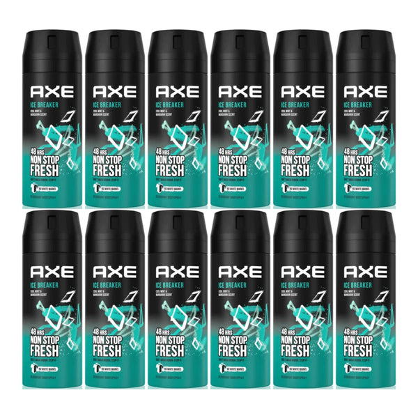 Axe Ice Breaker Cool Mint & Mandarin Body Spray, 150ml (Pack of 12)