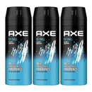 Axe Ice Chill Iced Mint & Lemon Scent Body Spray, 150ml (Pack of 3)