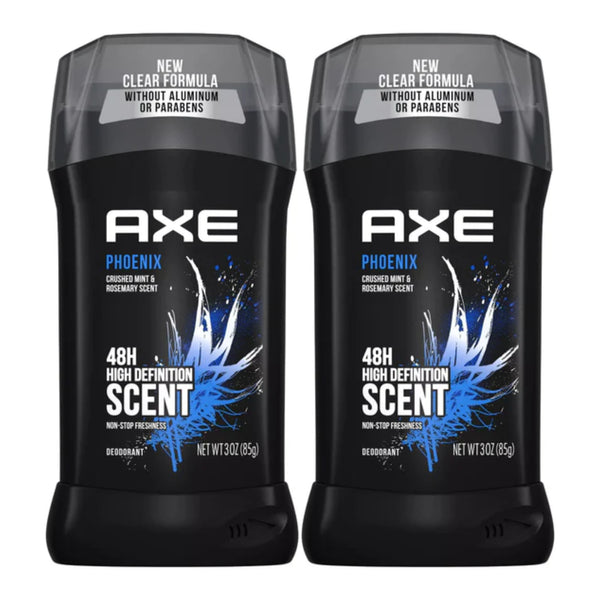 Axe Phoenix Crushed Mint & Rosemary Deodorant Stick, 3oz (Pack of 2)