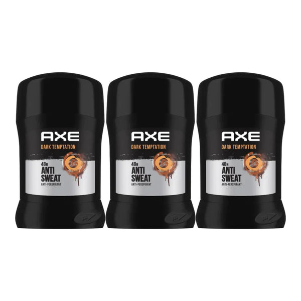 Axe Dark Temptation Anti-Sweat Deodorant Stick, 1.4oz (Pack of 3)