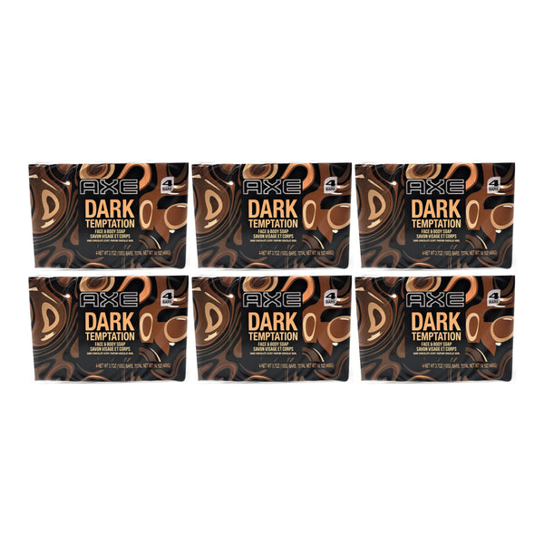 Axe Dark Temptation Face & Body Soap 4 Pack 14.1oz (400g) (Pack of 6)