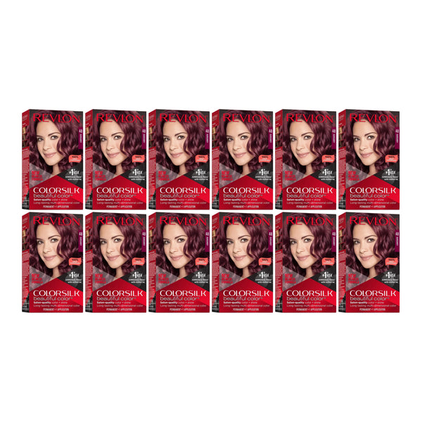 Revlon ColorSilk Beautiful Color Hair Color - 48 Burgundy (Pack of 12)