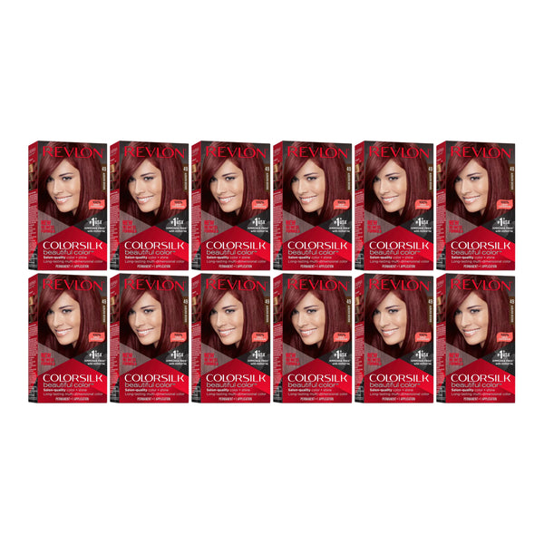 Revlon ColorSilk Beautiful Hair Color - 49 Auburn Brown (Pack of 12)