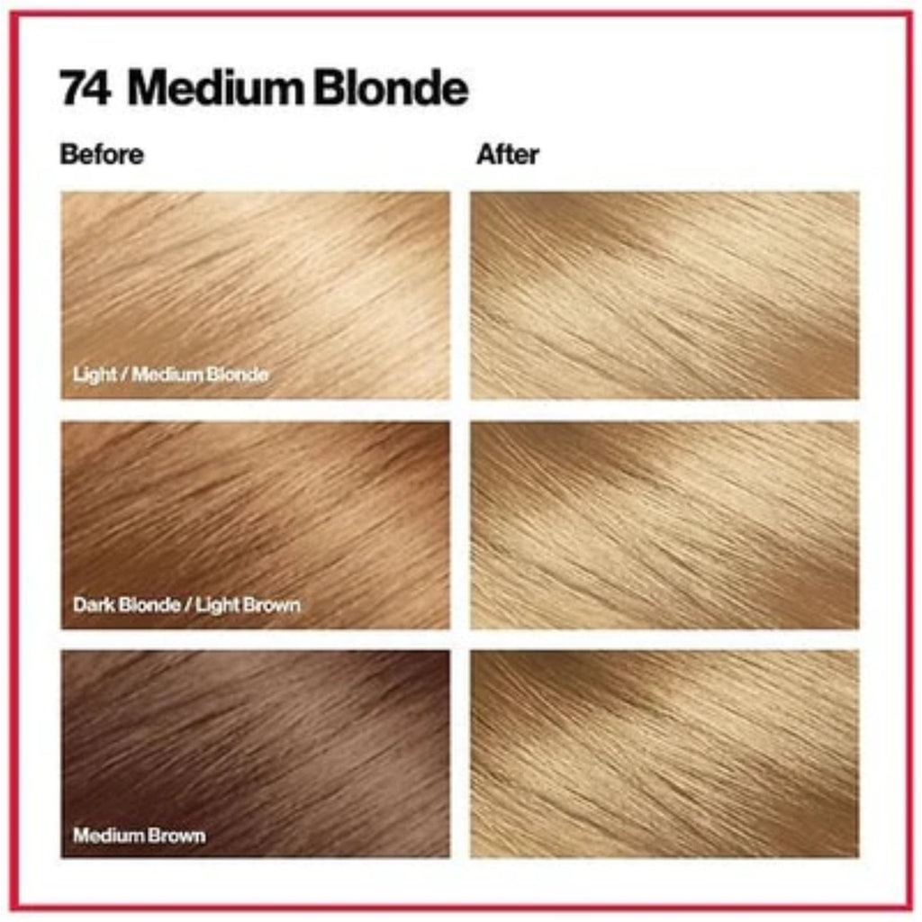 Revlon ColorSilk Beautiful Hair Color - 74 Medium Blonde (Pack of 2 ...