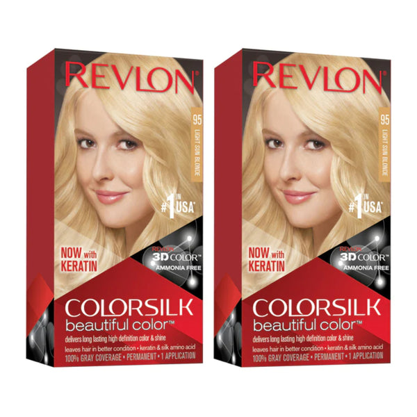 Revlon ColorSilk Hair Color - 95 Light Sun Blonde (Pack of 2)