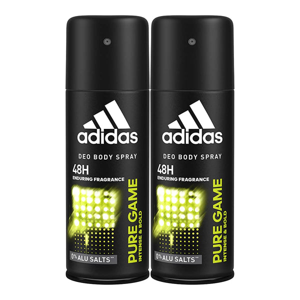 Adidas Pure Game Intense & Bold Deo Body Spray, 150ml (Pack of 2)