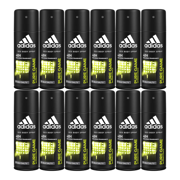 Adidas Pure Game Intense & Bold Deo Body Spray, 150ml (Pack of 12)