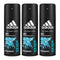 Adidas Ice Dive Fresh & Tonic Deodorant Body Spray, 150ml (Pack of 3)
