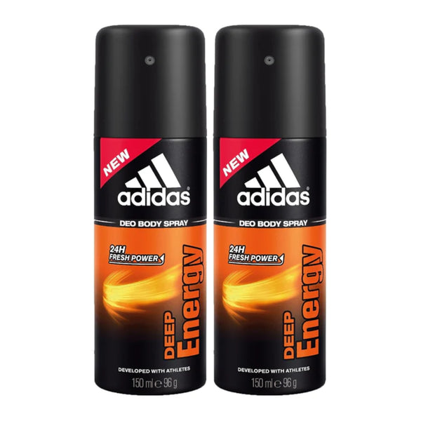 Adidas Deep Energy Deodorant Body Spray, 150ml (Pack of 2)
