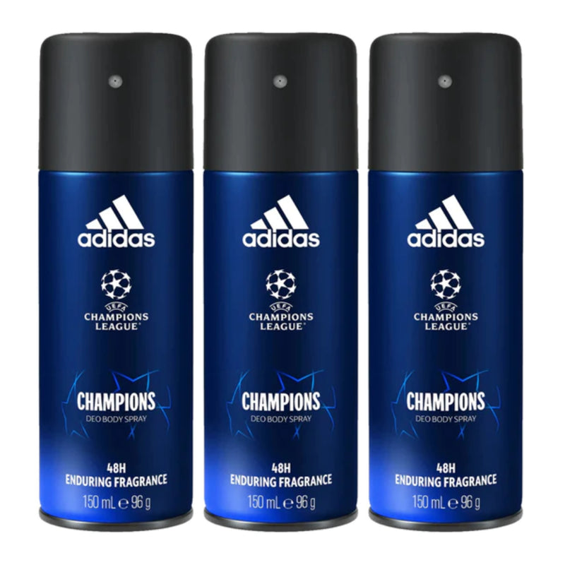 Adidas UEFA Champions Deodorant Body Spray, 150ml (Pack of 3)