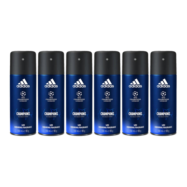 Adidas UEFA Champions Deodorant Body Spray, 150ml (Pack of 6)