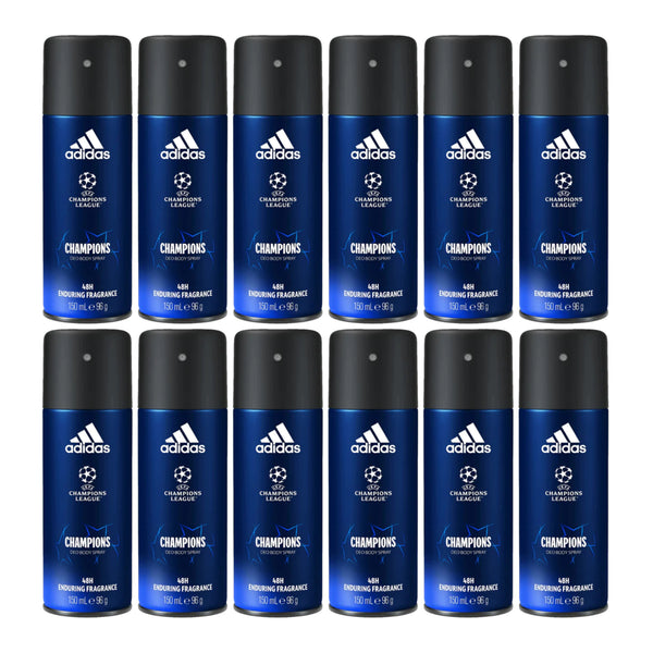 Adidas UEFA Champions Deodorant Body Spray, 150ml (Pack of 12)