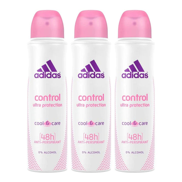 Adidas Control Ultra Protection Cool & Care Spray, 150ml (Pack of 3)