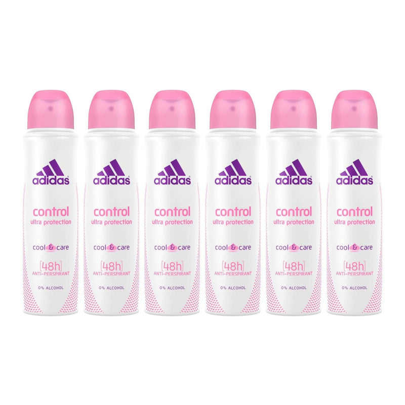 Adidas Control Ultra Protection Cool & Care Spray, 150ml (Pack of 6)