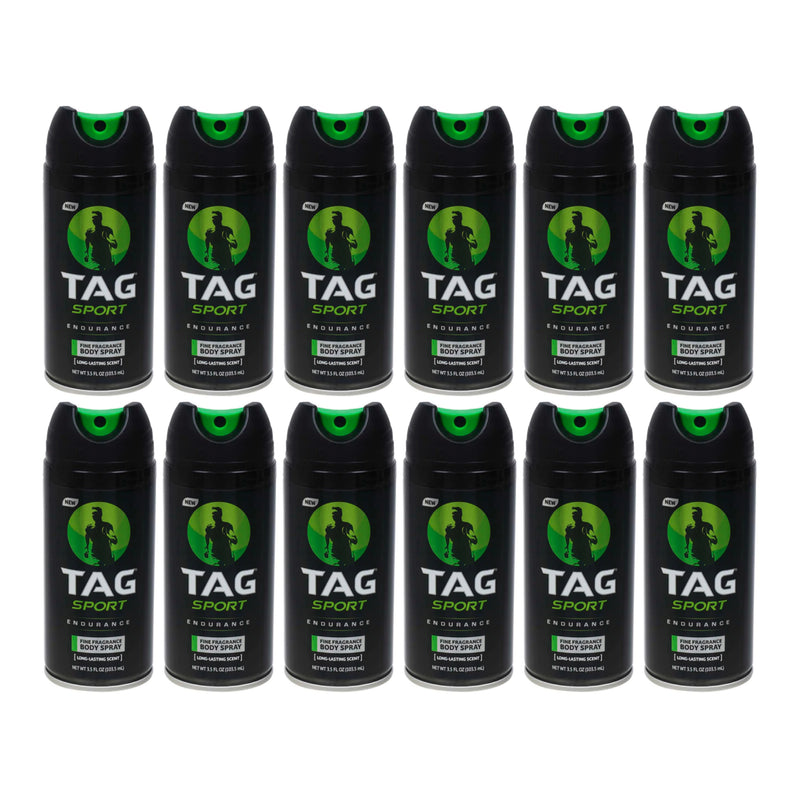 Tag Sport Endurance - Fine Fragrance Body Spray, 3.5oz. (Pack of 12)