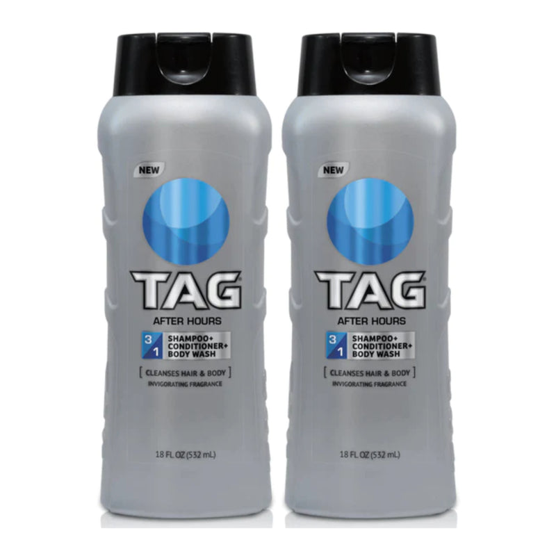 Tag Sport Fearless Shampoo, Conditioner, Body Wash, 18oz. (Pack of 2)