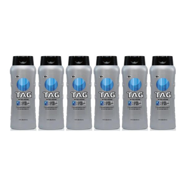 Tag Sport Fearless Shampoo, Conditioner, Body Wash, 18oz. (Pack of 6)