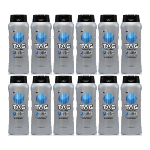 Tag Sport Fearless Shampoo, Conditioner, Body Wash, 18oz. (Pack of 12)
