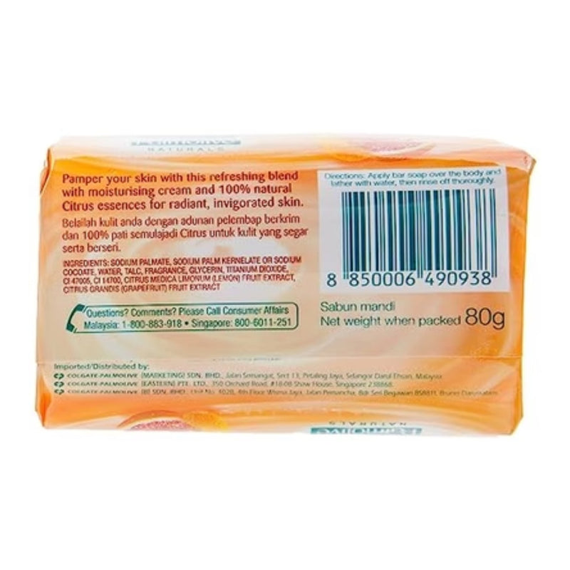 Palmolive Fresh & Moisture Citrus & Cream Soap, 3ct. 240g (Pack of 12)