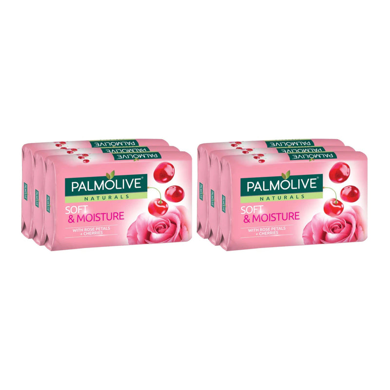 Palmolive Soft & Moisture Rose Petals Cherries, 3ct. 240g (Pack of 2)