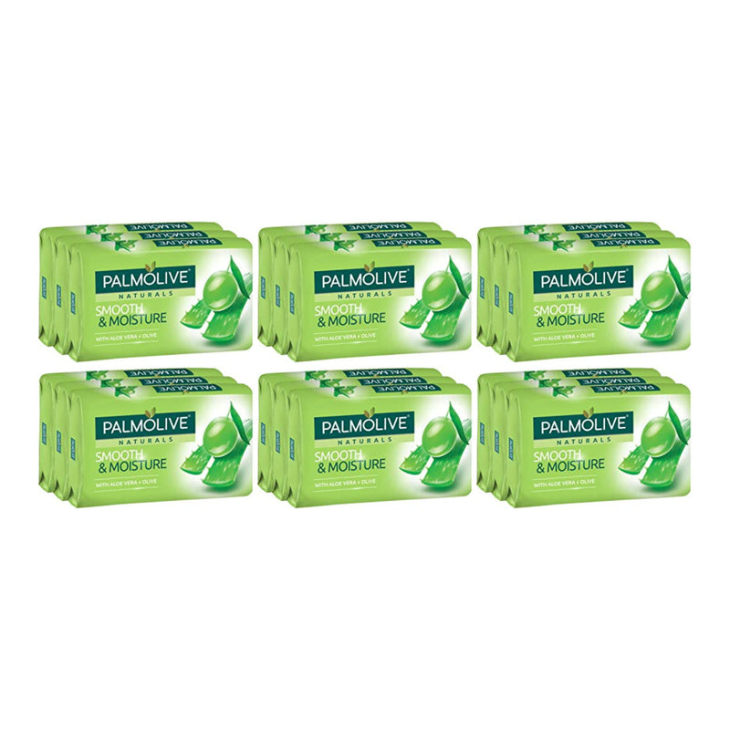 Palmolive Smooth Moisture Aloe Vera Olive Soap, 3ct. 240g (Pack of 6)