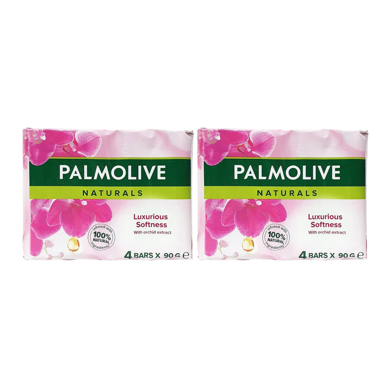 Palmolive Luxurious Softness Orchid Extract Bar, 4ct. 360g (Pack of 2)