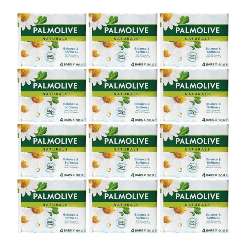 Palmolive Balance Softness Chamomile & Vitamin E, 4ct 360g (Pack of 12)