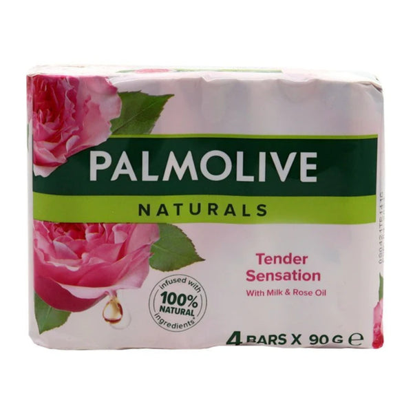 Palmolive Tender Sensation Milk & Rose Oil Soap, 4ct 360g