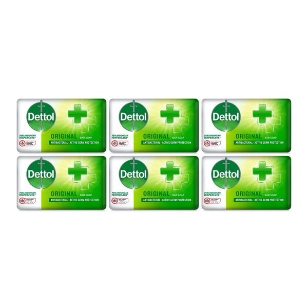 Dettol Original Soap Bar, 3.5oz (100g) (Pack of 6)