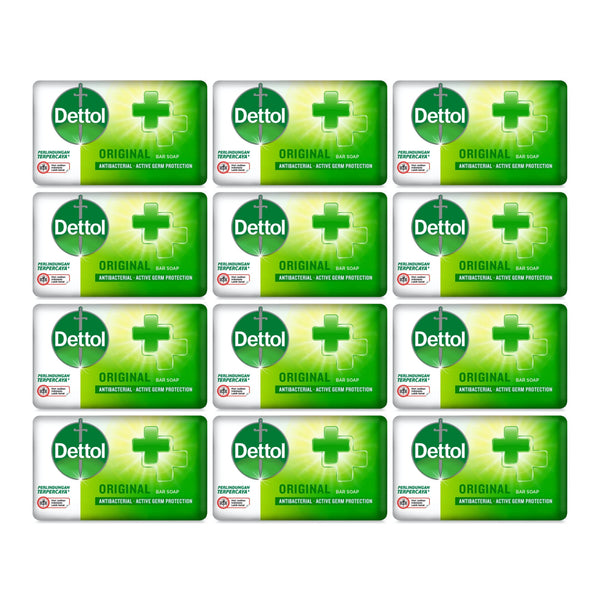 Dettol Original Soap Bar, 3.5oz (100g) (Pack of 12)