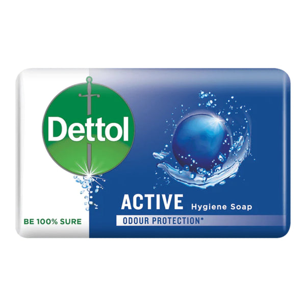 Dettol Active Antibacterial Soap Bar, 3.5oz (100g)