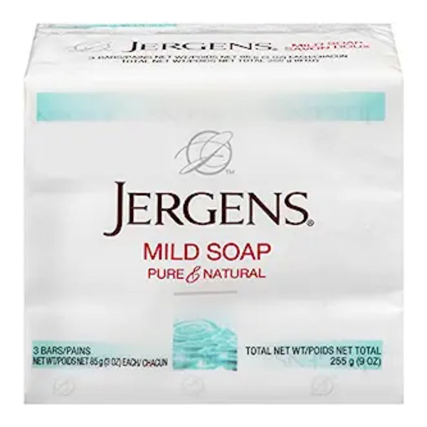 Jergens Mild Bar Soap Pure & Natural, 3 Pack 9.0oz.
